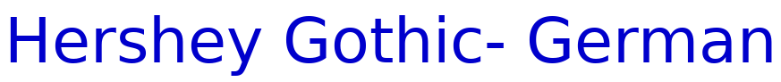 Hershey Gothic- German font